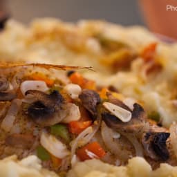 Oven Baked Whole Fish with fresh vegetables
