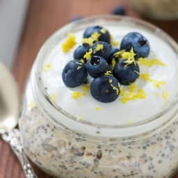 Overnight Blueberry Lemon Cheesecake Oats