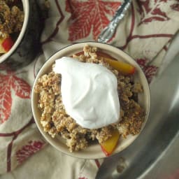 Paleo Plum Crumble with Maple-Ginger Coconut Cream