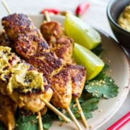 Paleo Satay Chicken Skewers