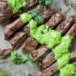 Paleo Skirt Steak with Chimichurri Sauce (Whole30, AIP, Keto)