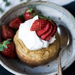 Paleo Strawberry Shortcake Mug Muffin