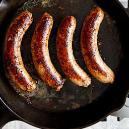 Pan-Fried Beer and Onion Bratwurst