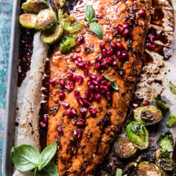 Pan Roasted Pomegranate Glazed Salmon