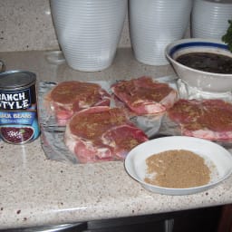 Pan Seared Pork Chops with Black Bean Salsa