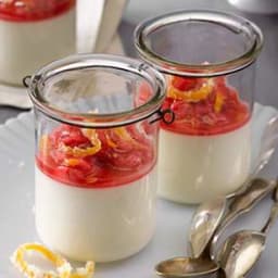 Panna Cotta with Rhubarb Sauce