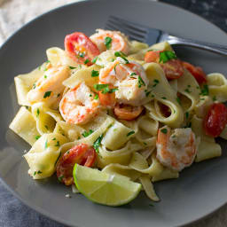 Pappardelle with Truffle Oil and Shrimp Recipe