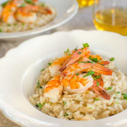 Parmesan Risotto with Roasted Shrimp