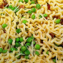 Pasta- Peas and Pancetta