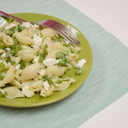 Pasta Salad with Kefir, Peas & Cheese