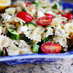 Pasta Salad with Tomatoes, Zucchini, and Feta