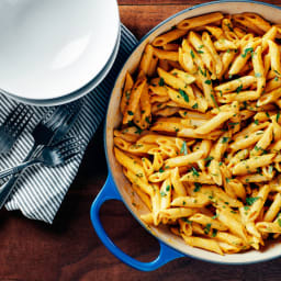 Pasta With Smoky Pumpkin Cream Sauce