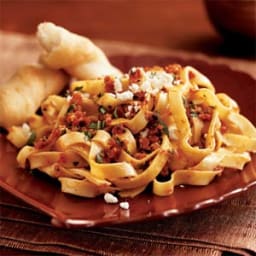 Pasta with Sun-Dried Tomato Pesto and Feta Cheese