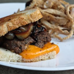 Patty Melts with Onion Rings