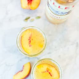 Peach-Apricot Lillet Blanc Fizz with Cardamom Sugar