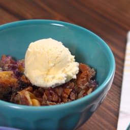 PEACH BLUEBERRY DUMP CAKE