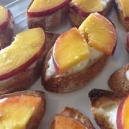 Peach Brulee & Burrata Bruschetta