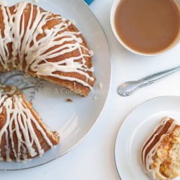 Peaches and Apricot Cream Cake