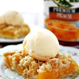 Peaches and Cream Bars a la Mode