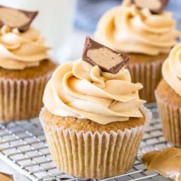 Peanut Butter Cupcakes with Peanut Butter Frosting