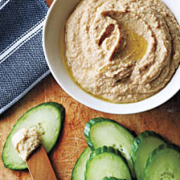 Peanut Butter Hummus with Cucumber Dippers