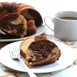 Peanut Butter Marble Bundt Cake