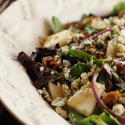 Pear, Walnut and Bleu Cheese Salad with Maple Dijon Dressing from Nordstrom