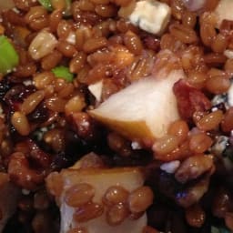 Pear Walnut Wheat Berry Salad