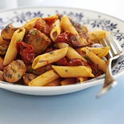 Penne With Sausage, Mushroom & Tomato Pasta