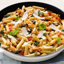 Penne with Spinach, Tomatoes & Feta
