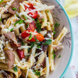 Penne with Porcini Mushrooms & Cherry Tomatoes