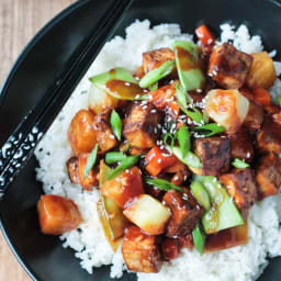 Pineapple Stir Fry w/ Baked Tofu