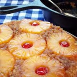 Pineapple Upside-Down Cake with Pineapple Sauce