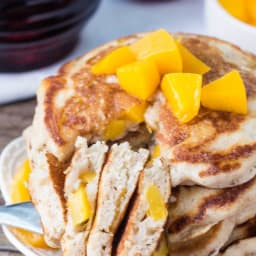 Piper's Brown Sugar Peach Pancakes