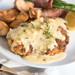 Pistachio Crusted Chicken with a Honey Mustard Cream Sauce