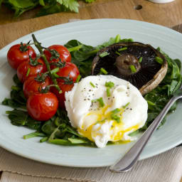 Poached Egg On Spinach, Warm Dressing