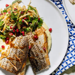 Pomegranate and Fennel Branzino