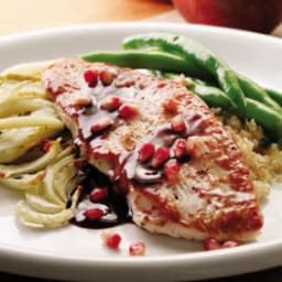 Pomegranate-Glazed Turkey with Roasted Fennel