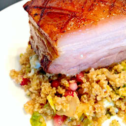 Pomegranate-Honey Glazed Pork Belly