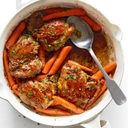 Pomegranate Molasses-Glazed Chicken and Carrots Recipe