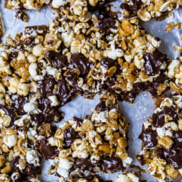 Popcorn Toffee Crack Bars