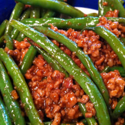 Pork (ground) with Szechuan Green Beans