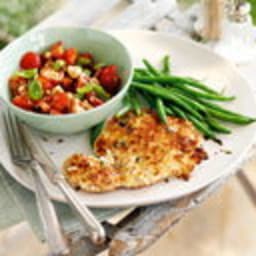 Pork Milanese with tomato salsa