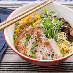 Pork Ramen with Fresh Ramen Noodles & Summer Vegetables
