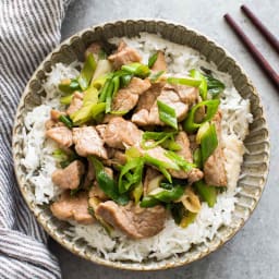 Pork Stir Fry with Green Onion