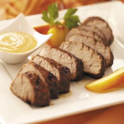 Pork Tenderloin with Peach Honey Mustard  