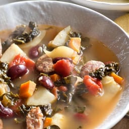 Portuguese Kale and Red Bean Soup