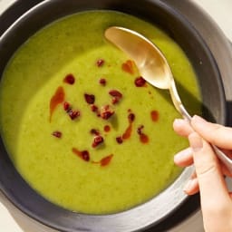 Potato-Kale Soup with Crispy Chorizo