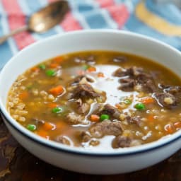 Pressure Cooker Beef Barley Soup Recipe