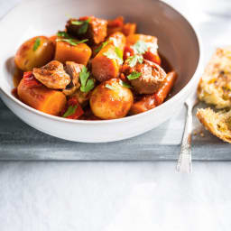 Pressure-Cooker Pork Stew  with Fall Vegetables